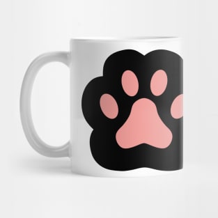 Black cat foot funny design Mug